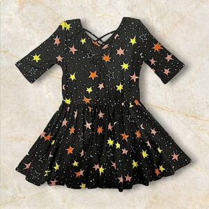 Dot Dot Smile Starfall Ballerina Dress Girls Size 2T Toddler Black Stars